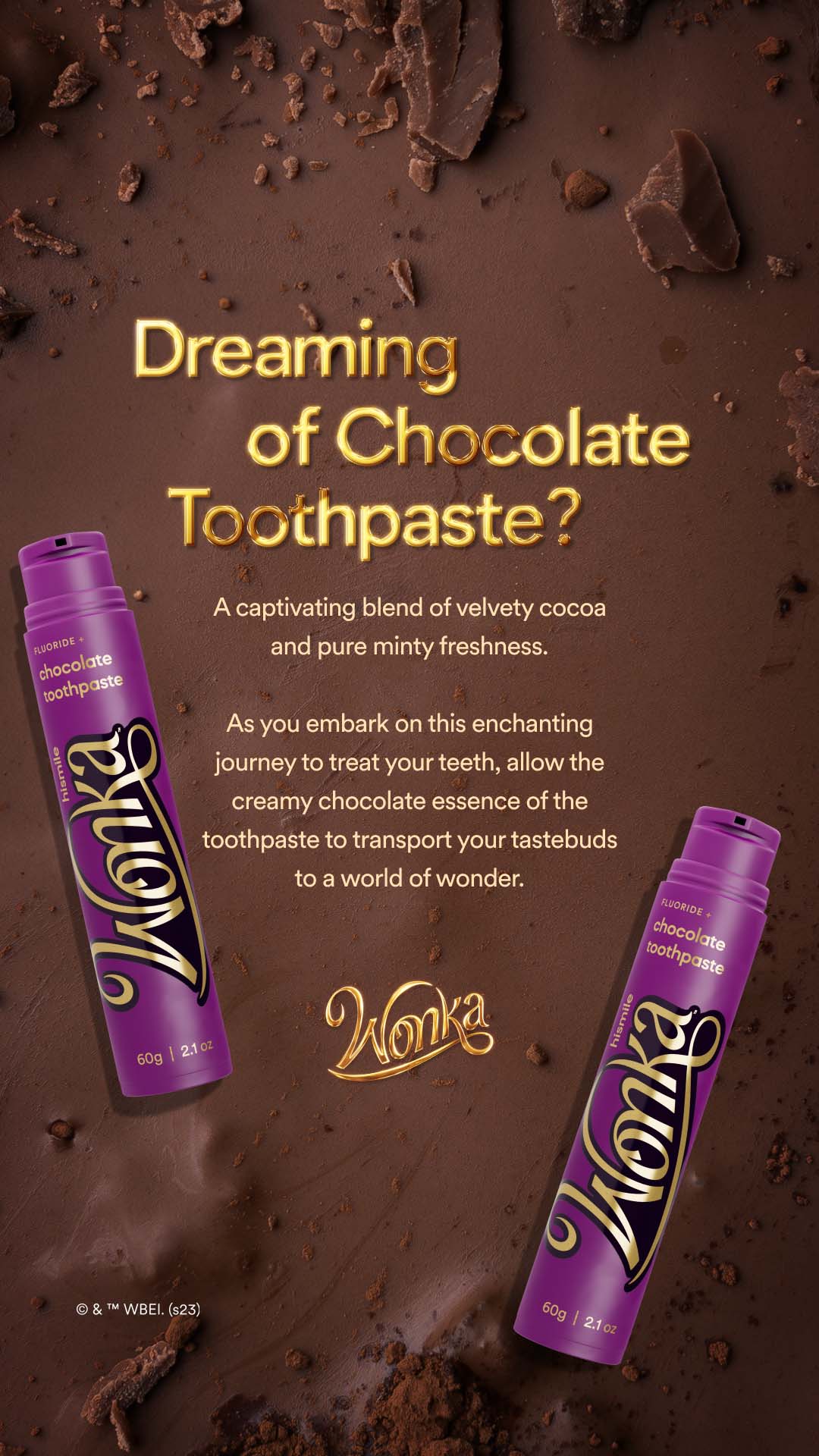 Hismile Wonka Choc Teeth Whitening Toothpaste Genuine Authorised Seller Hi  Smile