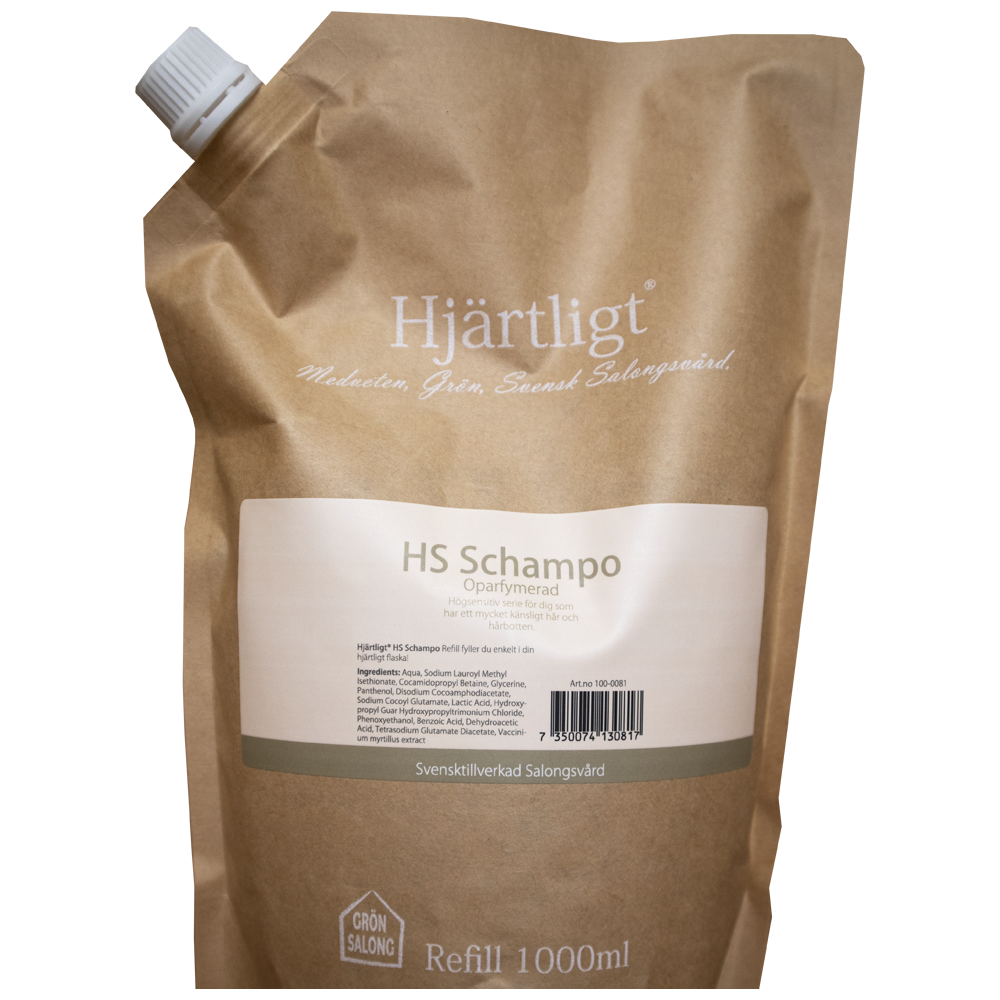 Hjärtligt Hjärtligt Högsensitiv Schampo Refill 1000 ml