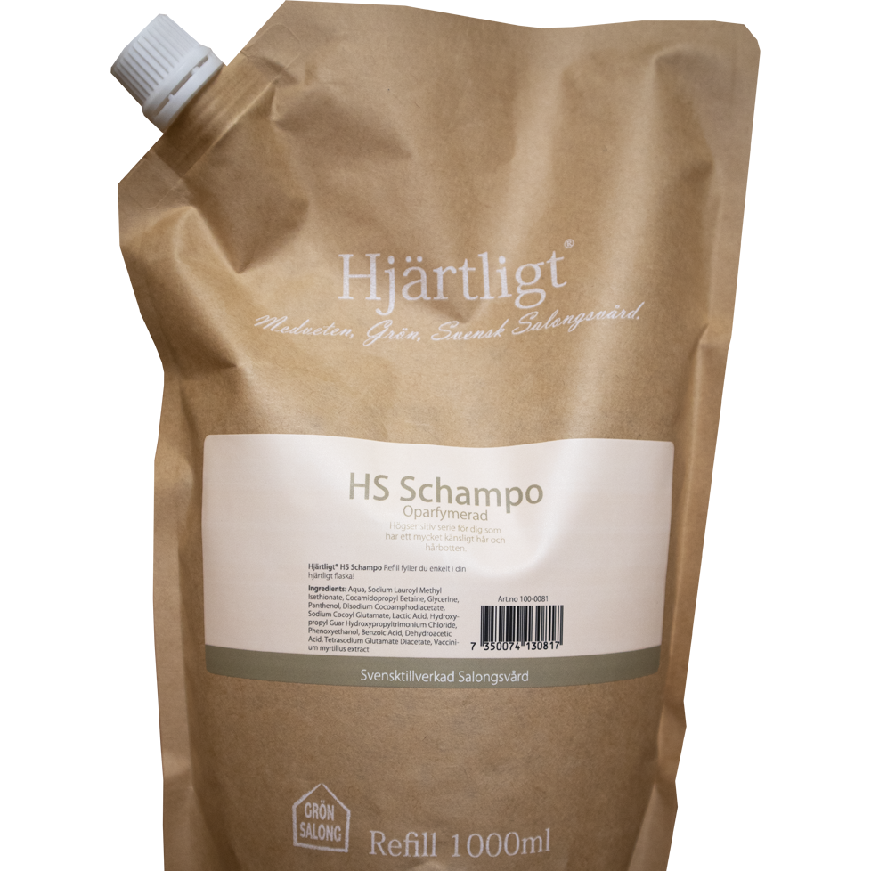 Hjärtligt Högsensitiv Schampo Refill 1000 ml