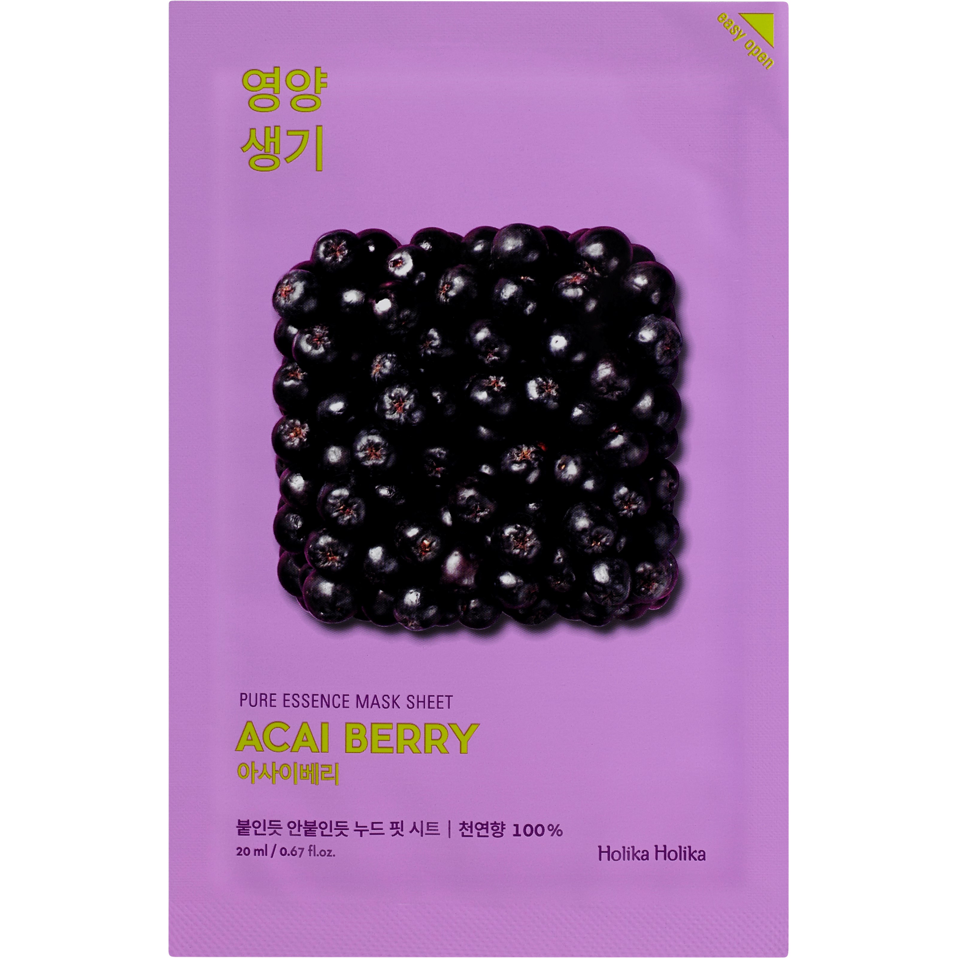 Holika Holika Pure Essence Mask Sheet Acai Berry 20 ml billede