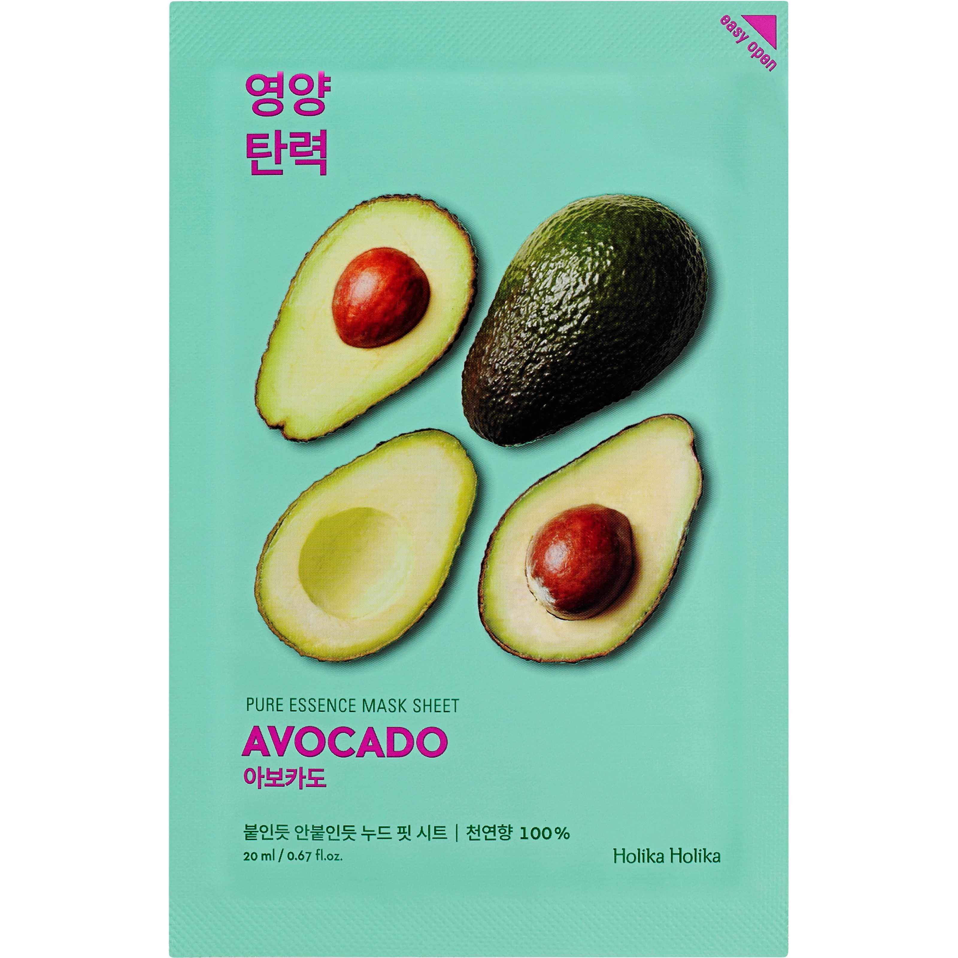 Holika Holika Pure Essence Mask Sheet Avocado 20 ml billede