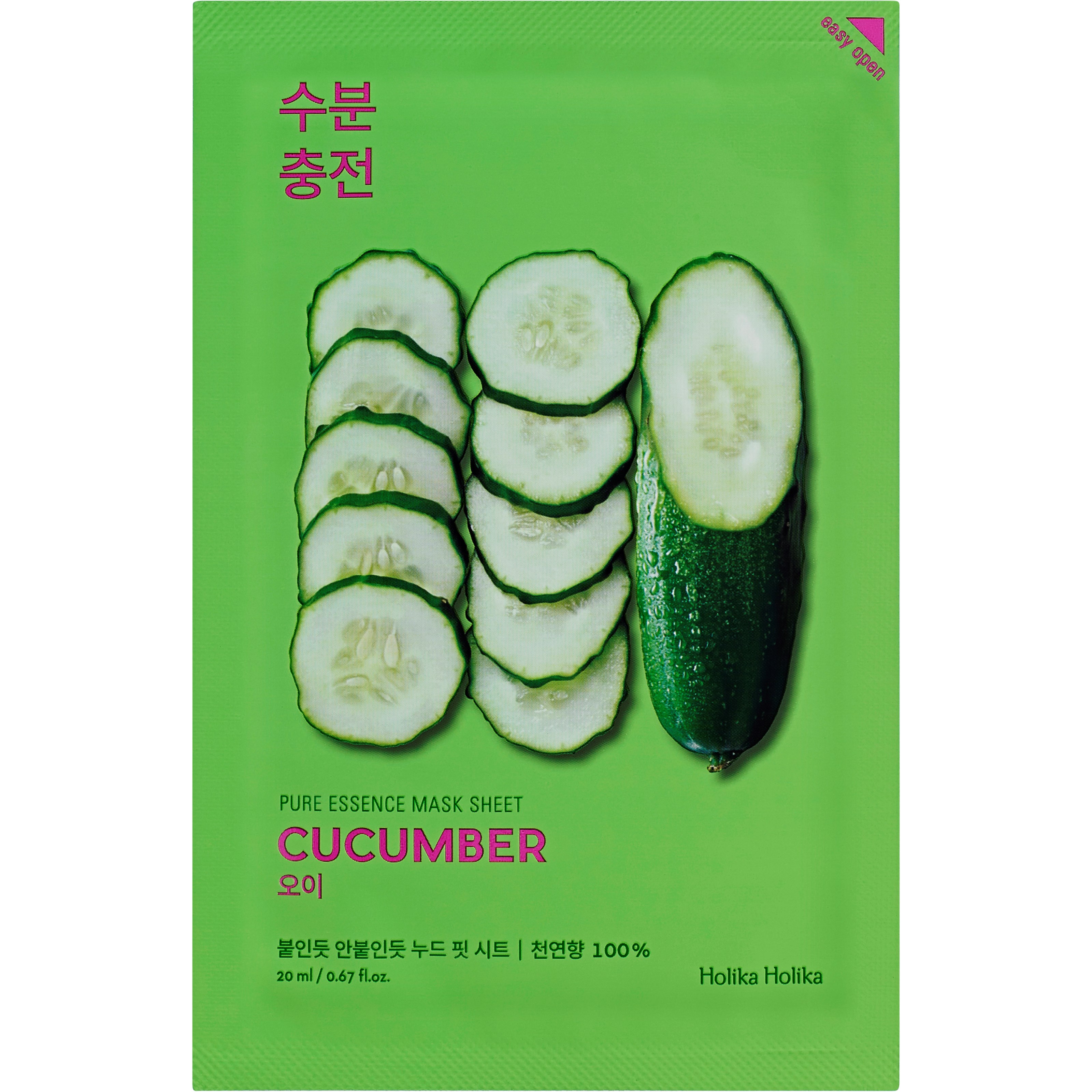 Holika Holika Pure Essence Mask Sheet Cucumber 20 ml billede