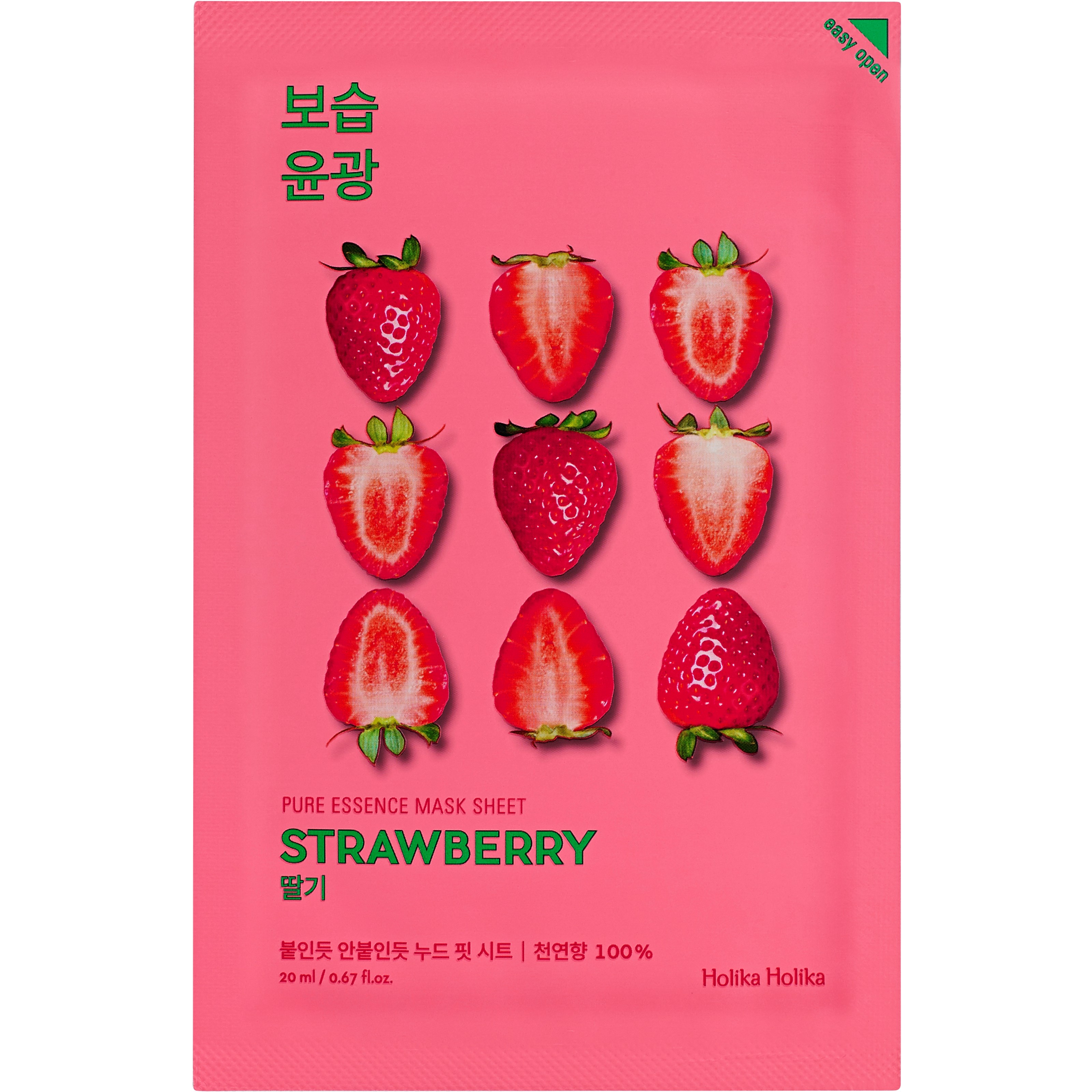 Holika Holika Pure Essence Mask Sheet Strawberry Strawberry billede