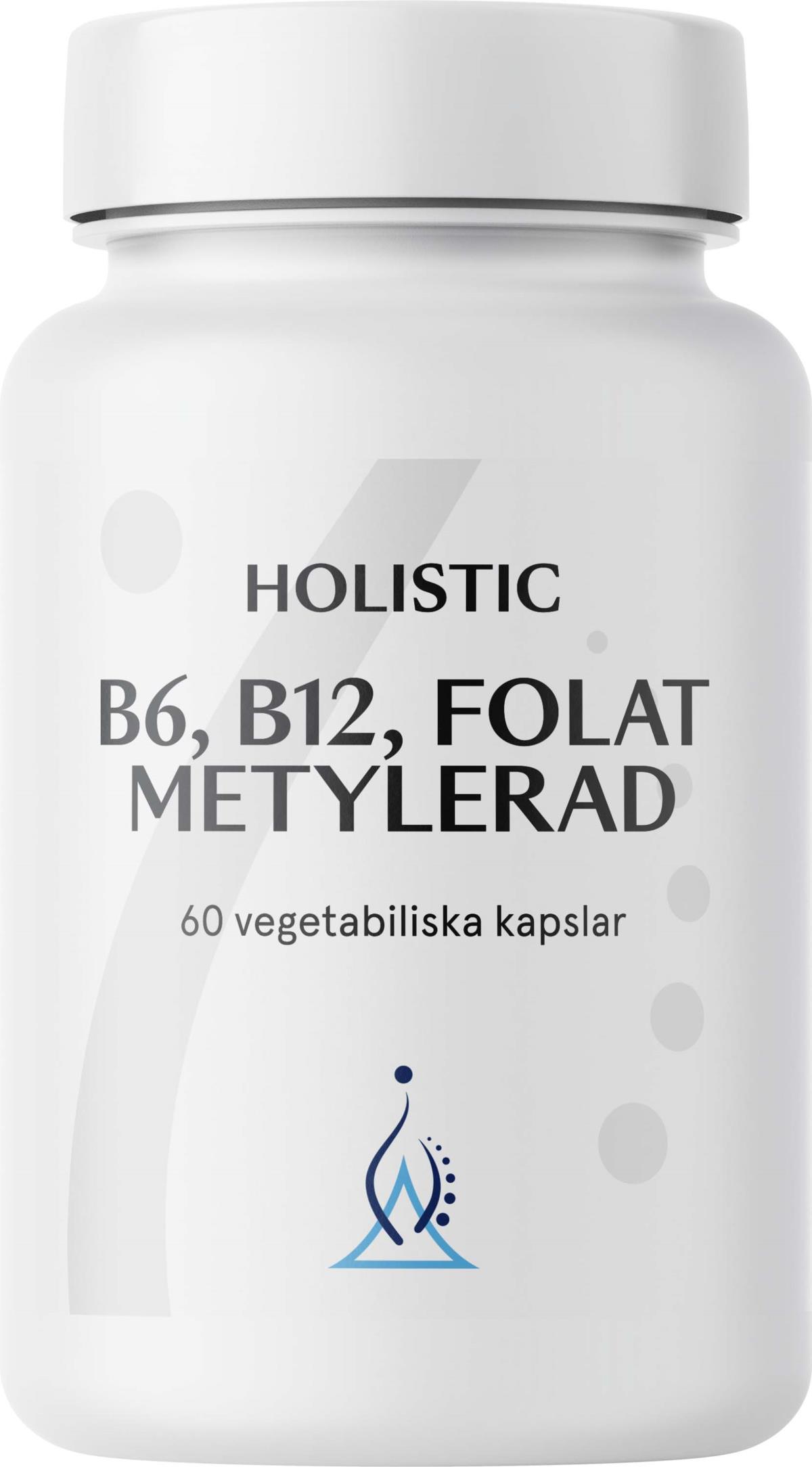 Holistic B6 B12 Folat metylerad 60 vegetabiliska kapslar 60 st
