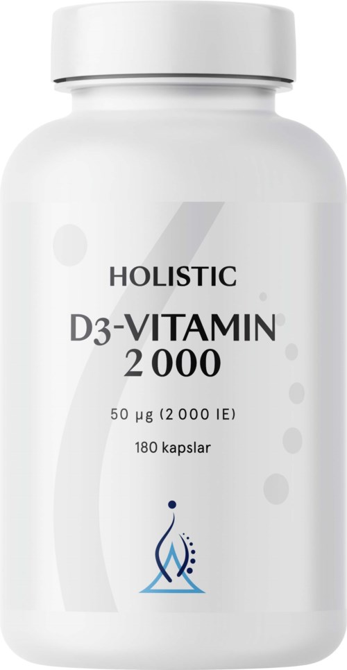Holistic D3-vitamin 2000IE (50 µg) vegetabiliska kapslar 180 st