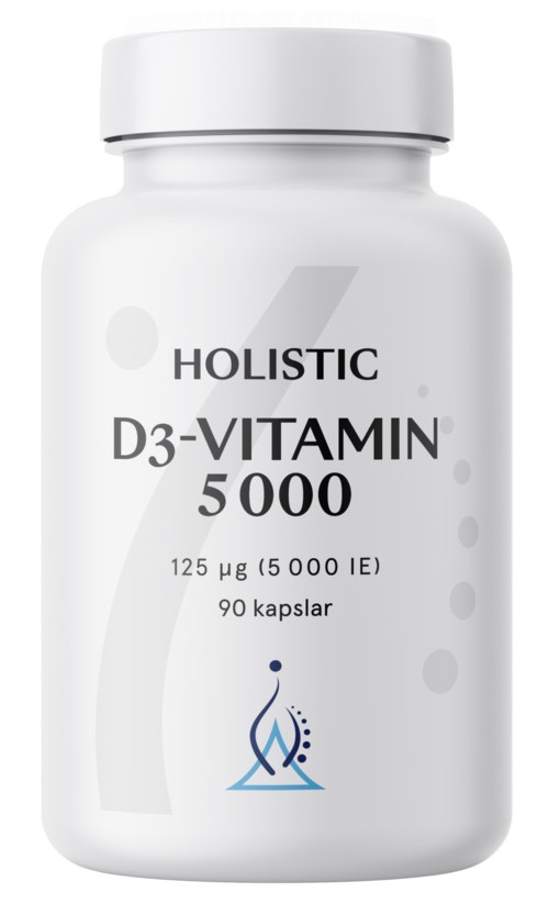Holistic D3-vitamin 5000 (125 µg) extra högdoserad 90 vegetabiliska kapslar 90 st