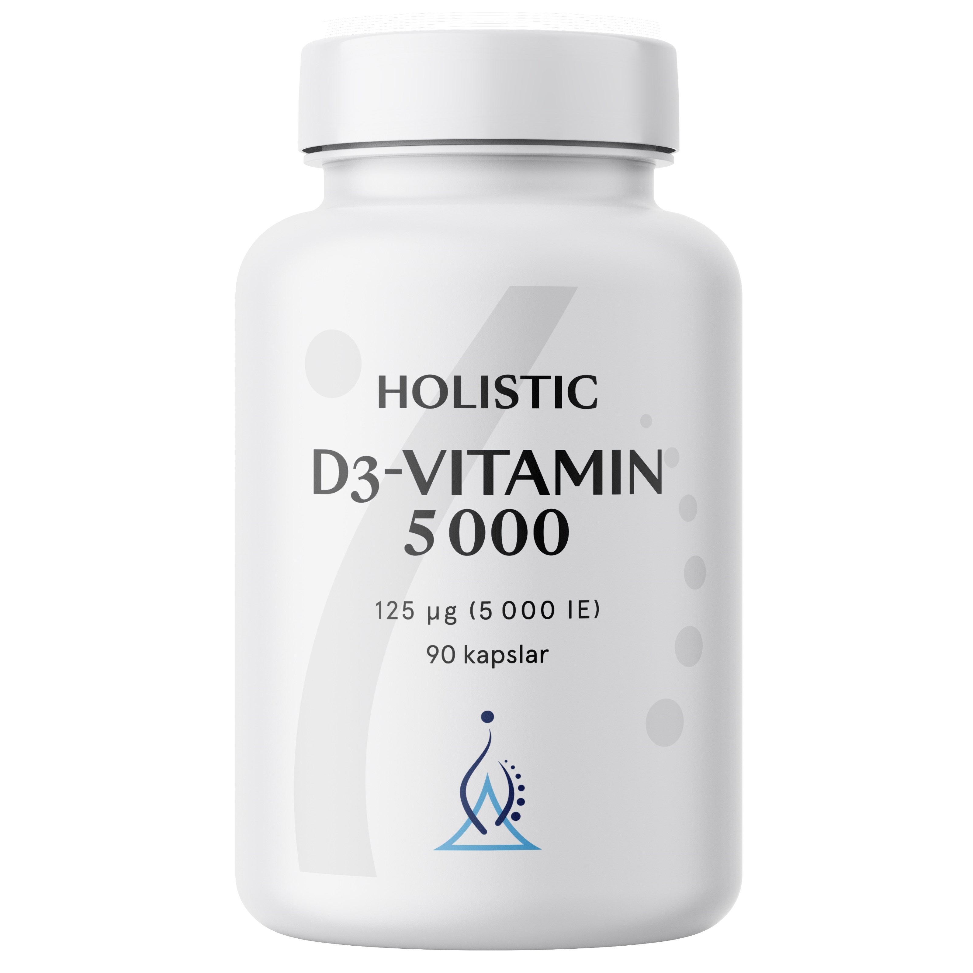 Läs mer om Holistic D3-vitamin 5000 (125 µg) extra högdoserad 90 vegetabiliska ka