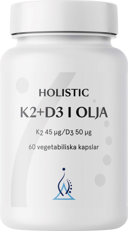 Holistic K2+D3 i olja 60 vegetabiliska mjuka kapslar 60 st