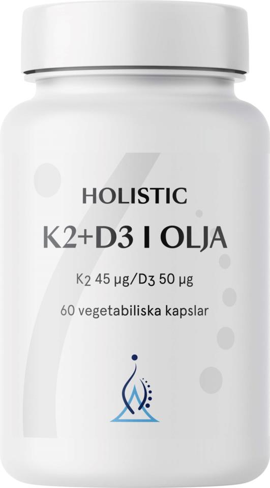 Holistic K2+D3 i olja 60  vegetabiliska mjuka kapslar