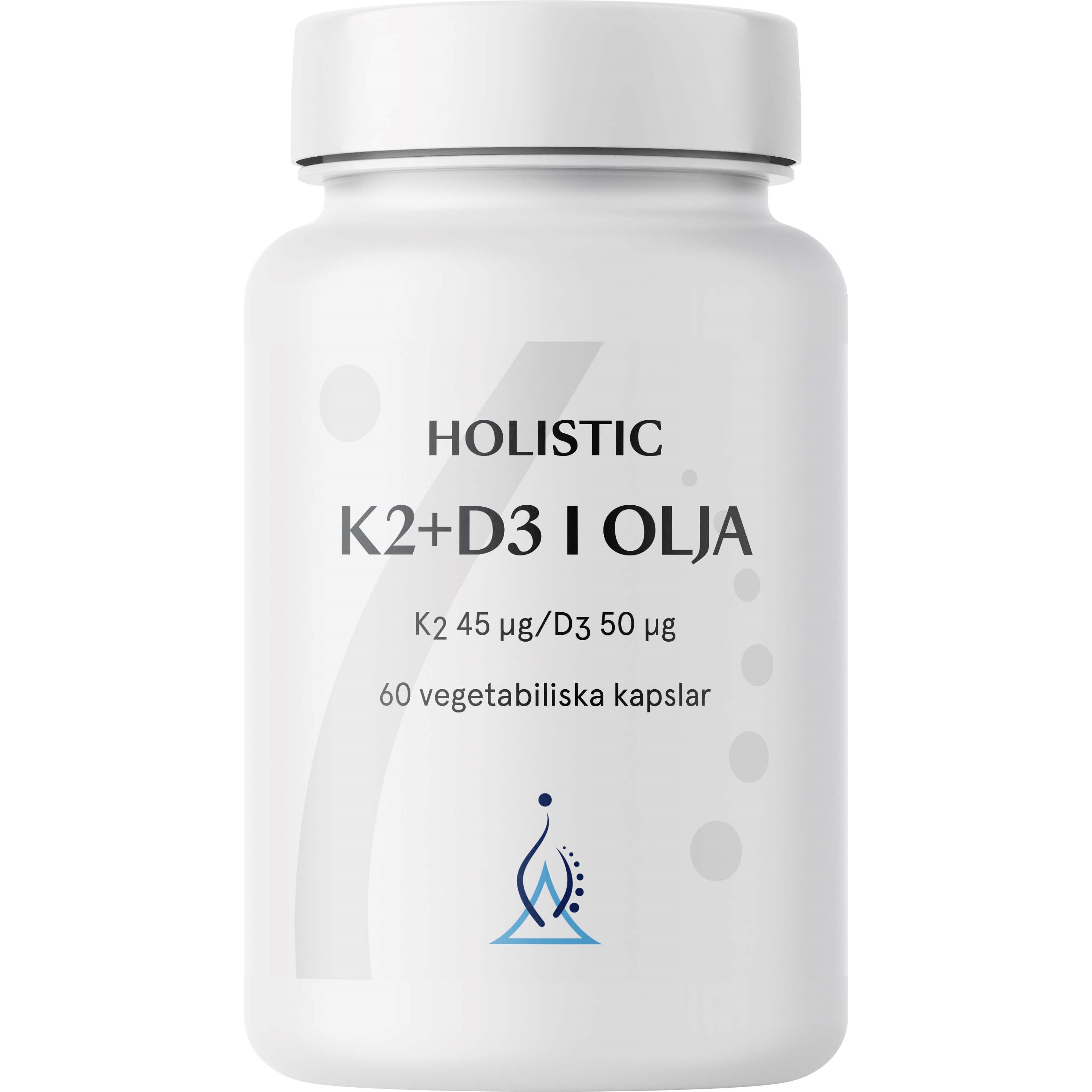 Läs mer om Holistic K2+D3 i olja 60 vegetabiliska mjuka kapslar 60 st