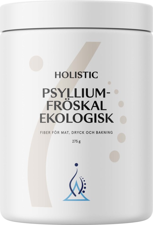 En vit behållare med skandinaviska ord som visar att det är en naturlig produkt för mat, dryck och bakning.