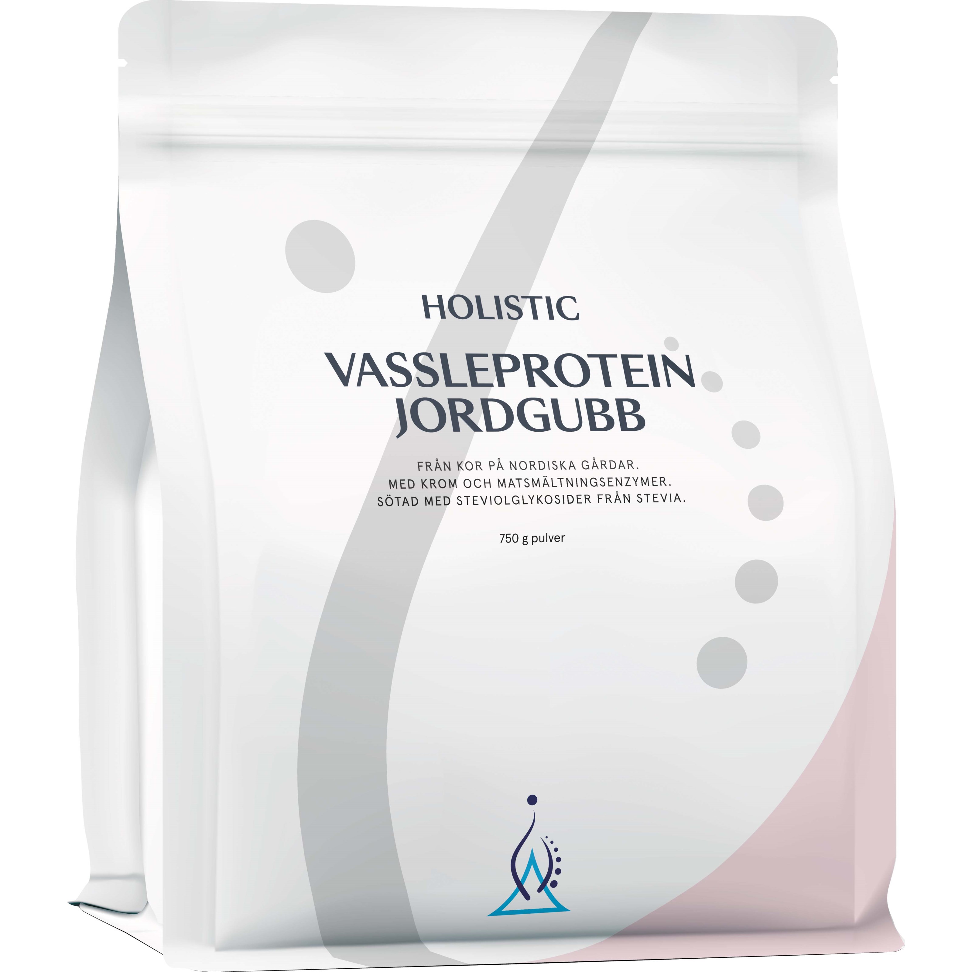 Läs mer om Holistic Vassleprotein jordgubb 750 g