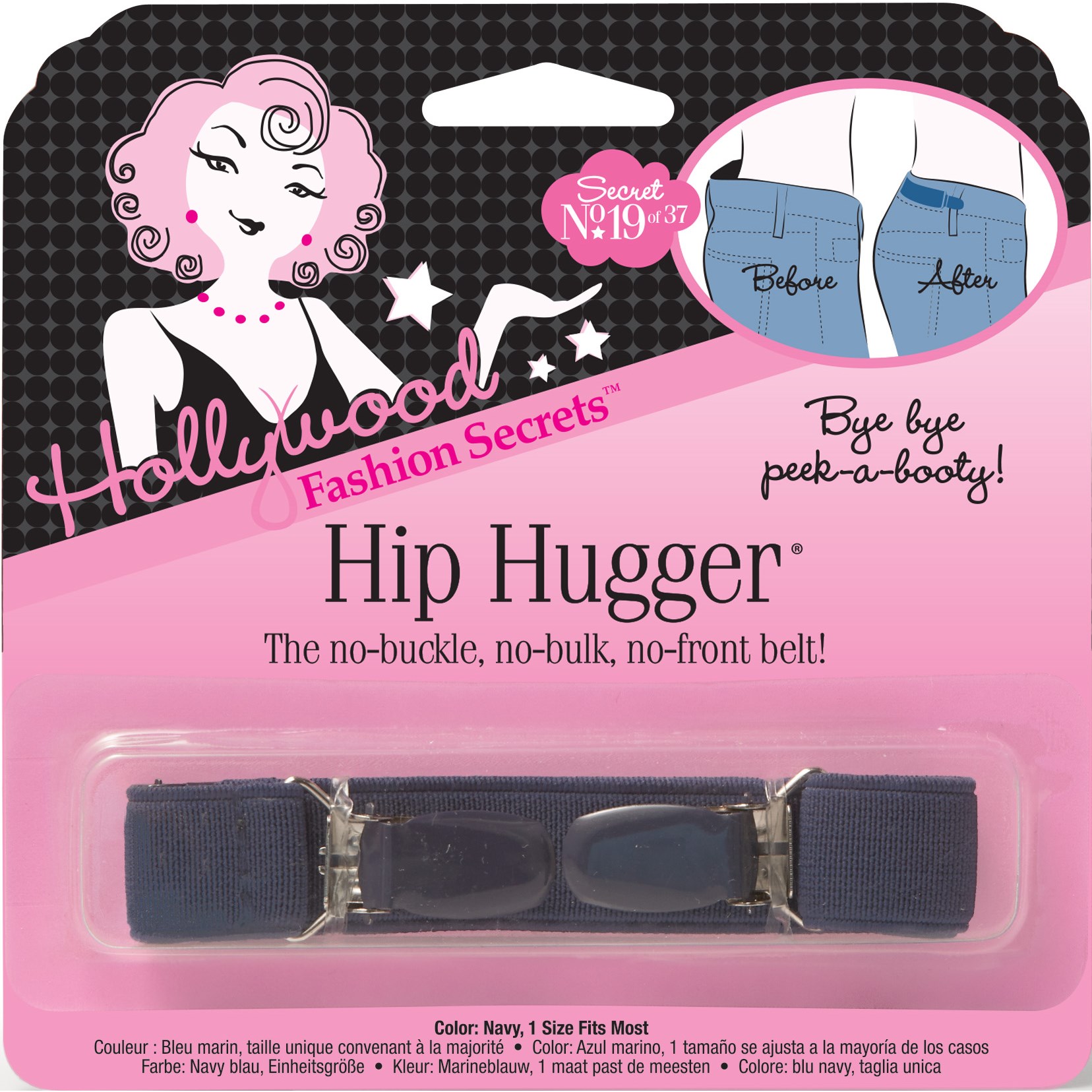 Hollywood Fashion Secrets Hip Hugger Navy Navy