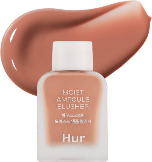 A bottle of liquid blush, light skin tone color, with a swatch of the same color behind it.