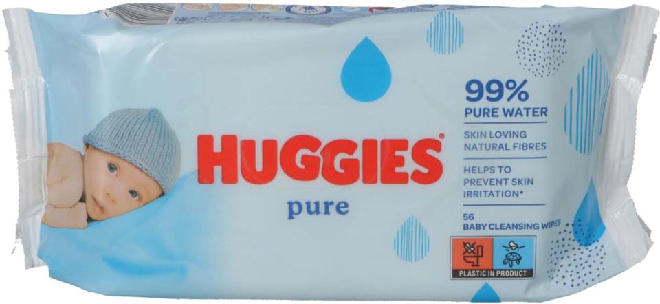 Huggies Baby Wipes Pure 56 Pcs