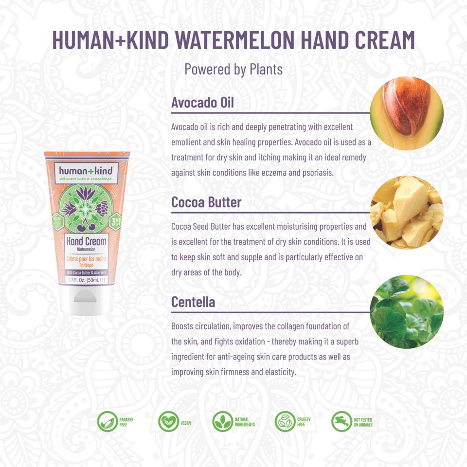 Human+Kind Hand+Elbow+Feet Cream Watermelon 50 ml