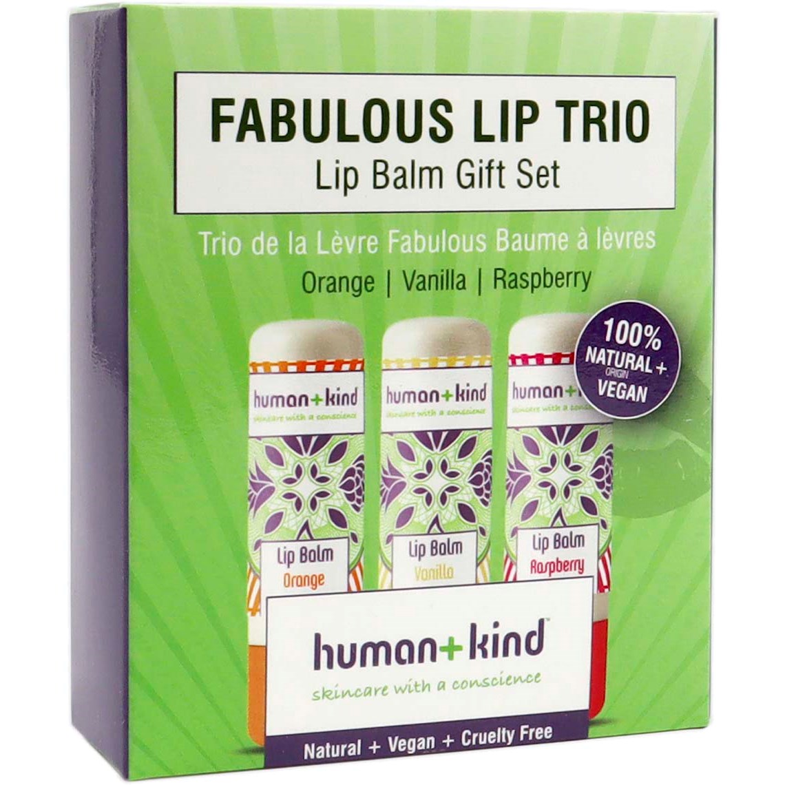 human + kind Lip Balm Trio
