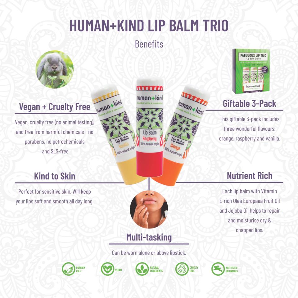 Human+Kind Lip Balm Trio