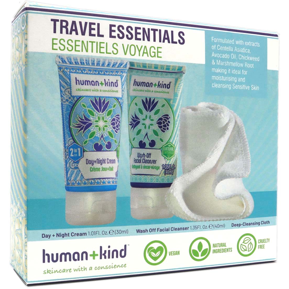 human + kind Travel Essentials Set