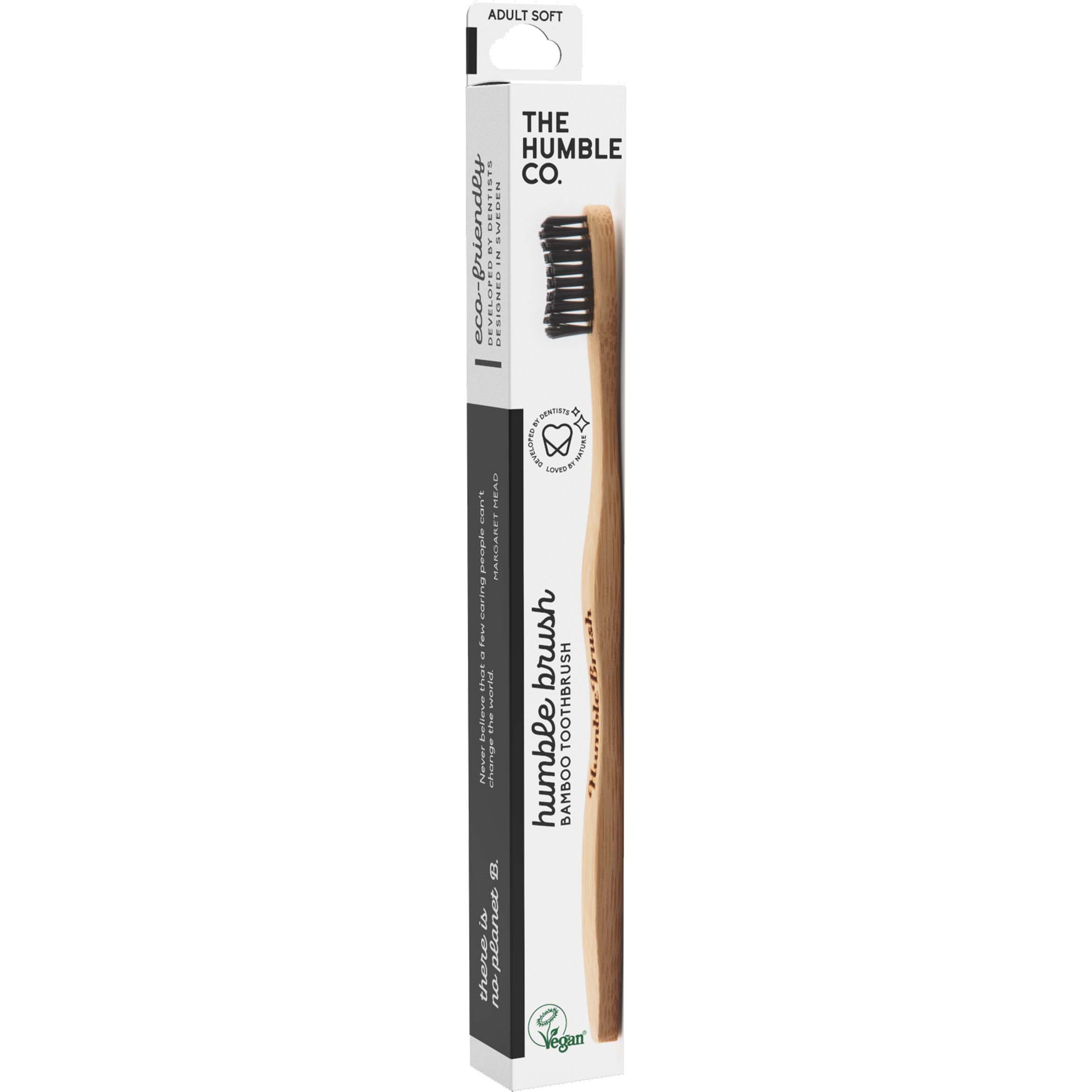 The Humble Co. Bamboo Toothbrush Adult Black billede
