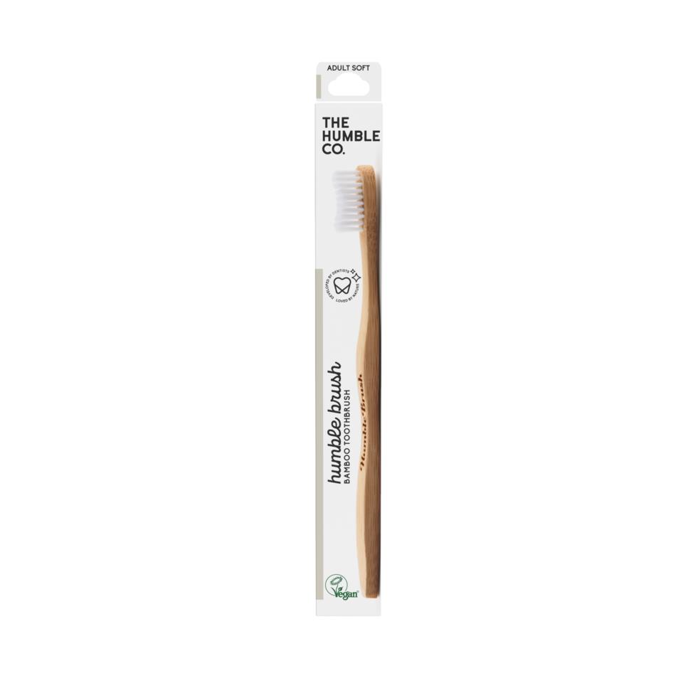 Humble Brush Bamboo Toothbrush Adult Hvid