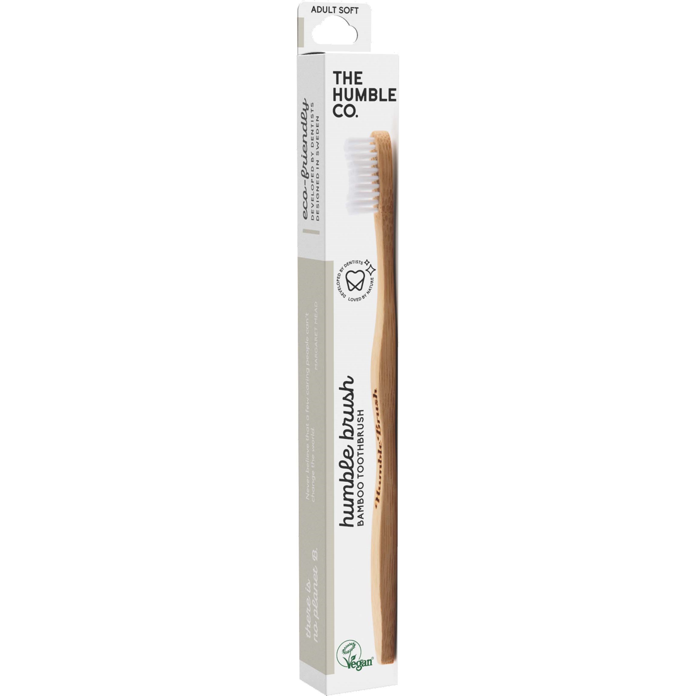The Humble Co. Bamboo Toothbrush Adult White billede