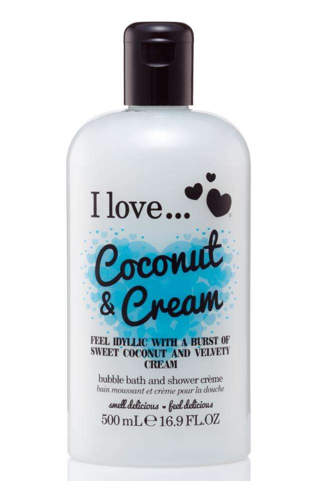 I Love… Bubble Bath & Shower Crème Coconut & Cream 500ml