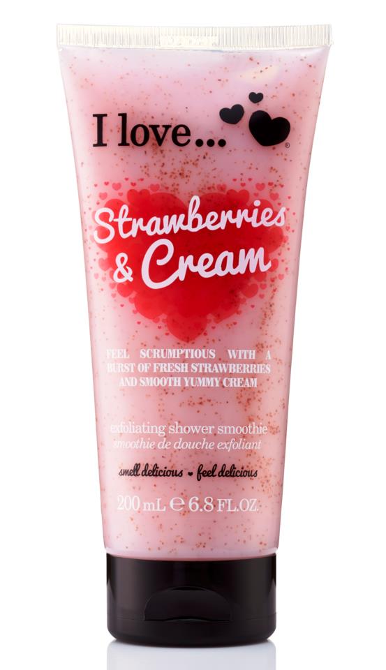 I Love… Exfoliating Shower Smoothie Strawberries & Cream 200ml