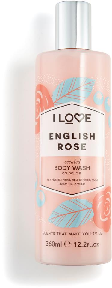 I Love Signature English Rose Body Wash 360 ml
