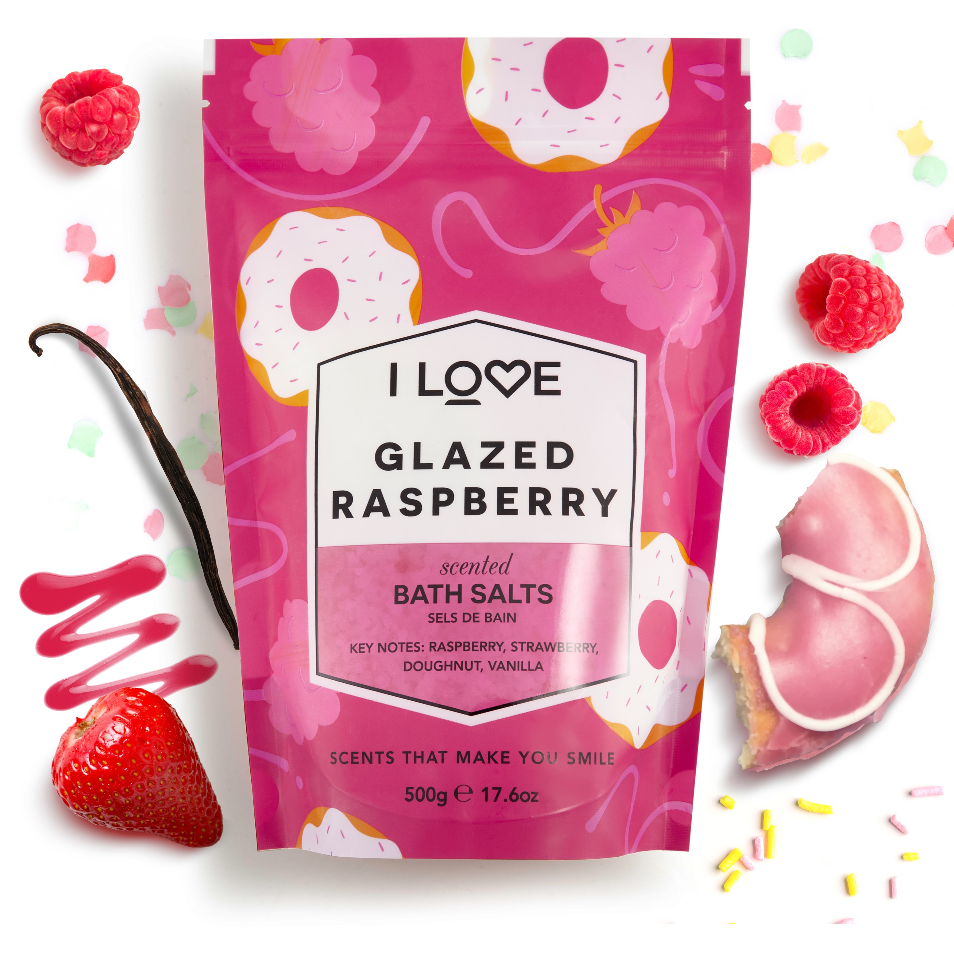Alternativ bild 1 för Bath Salt Glazed Raspberry (Bath Salts) 500 g