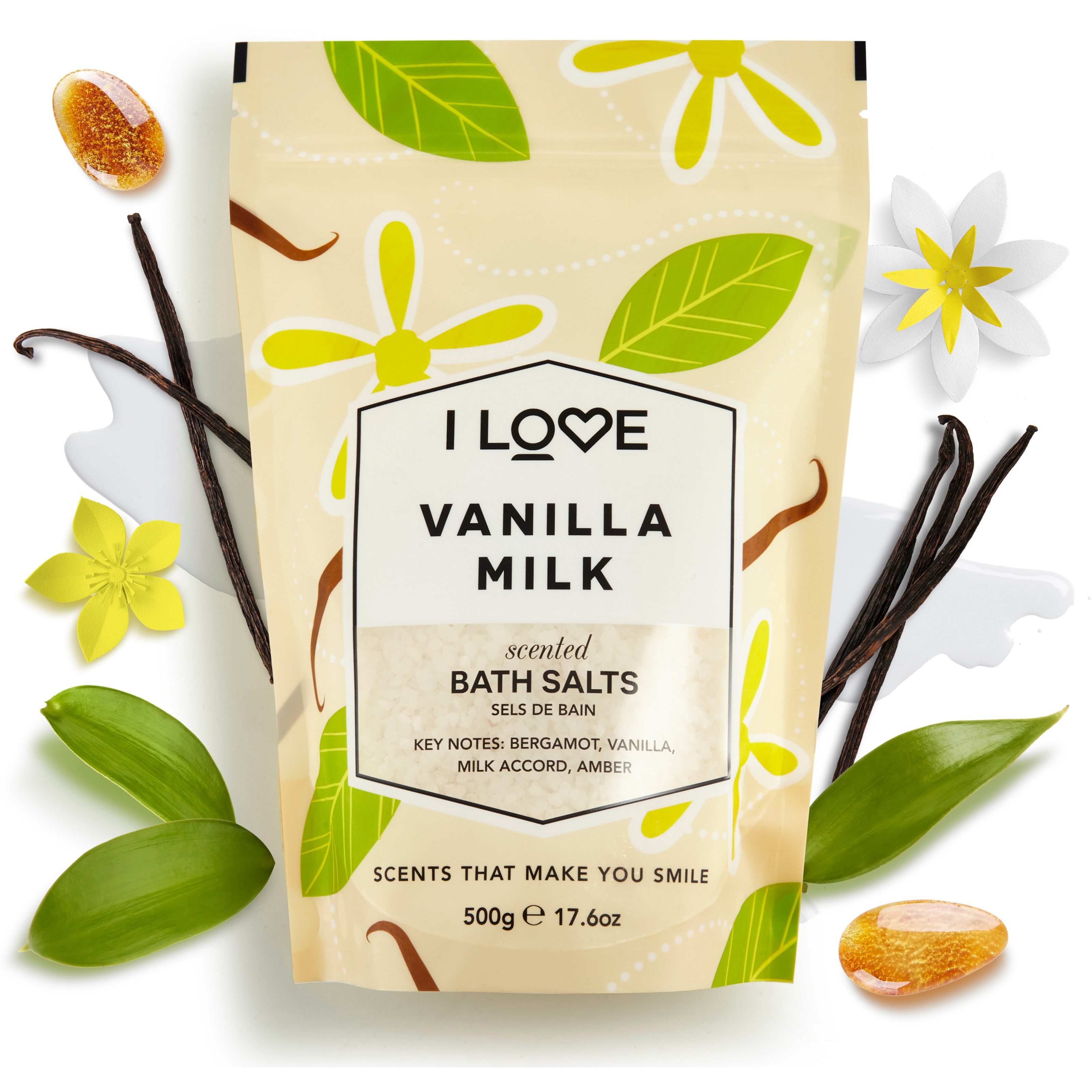 Alternativ bild 1 för Bath Salt Vanilla Milk (Bath Salts) 500 g