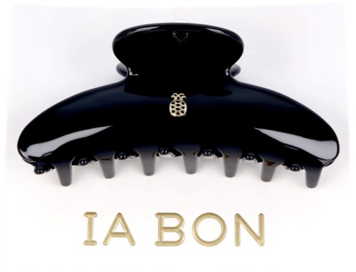Ia Bon Large Hair Claw Glossy Black