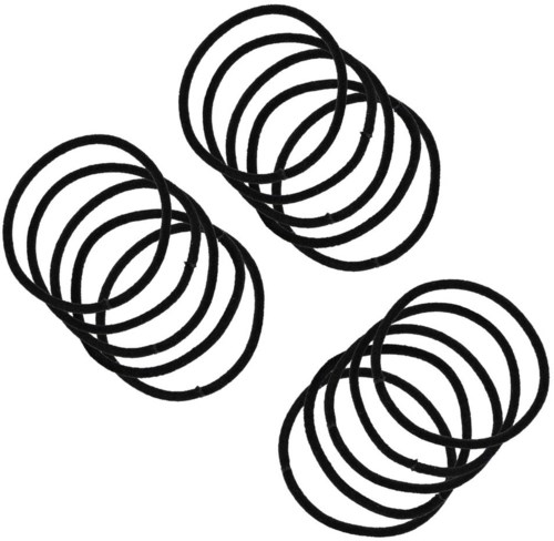Four groups of black rings are arranged in different directions on a white background.