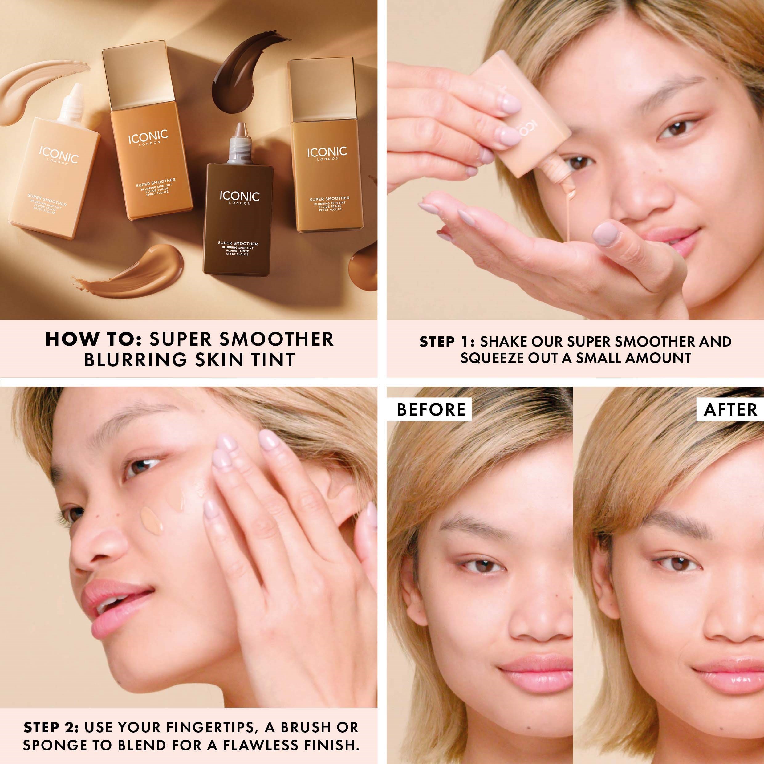 ICONIC London Super Smoother Blurring Skin Tint Neutral Fair (obrázok 6)