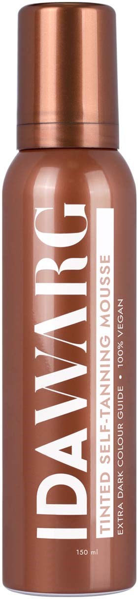 A brown bottle with a metallic cap, labeled 'DAYARBG' and described as a hair styling mousse product.