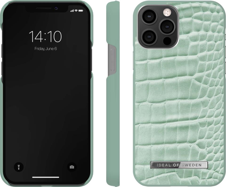 iDeal of Sweden Atelier Case iPhone 12/12 Pro Mint Croco