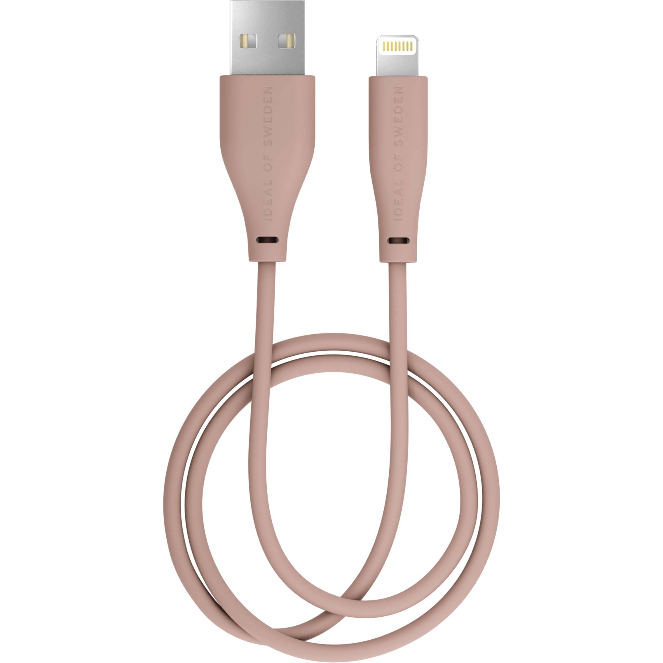 Läs mer om iDeal of Sweden Charging Cable 1m USB A-lightning Blush Pink