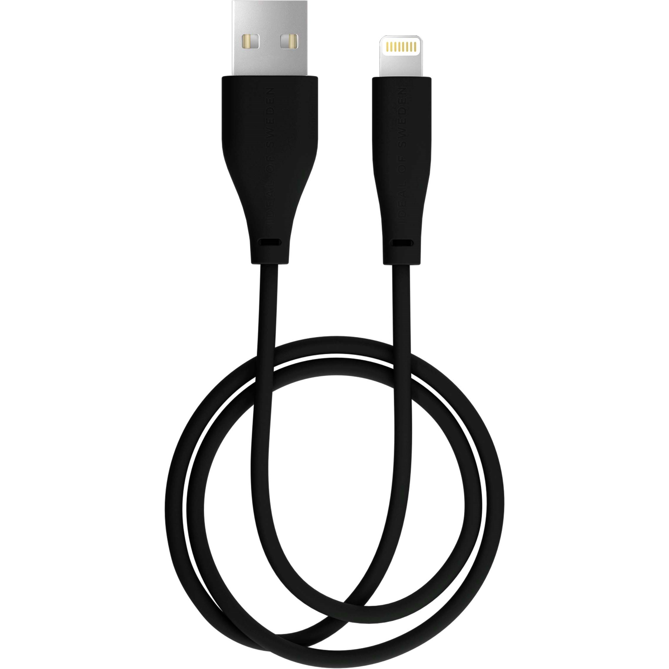 Läs mer om iDeal of Sweden Charging Cable 1m USB A-lightning Coal Black