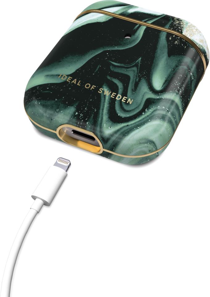 IDEAL OF SWEDEN Fashion AirPods Case Golden Olive Marble
