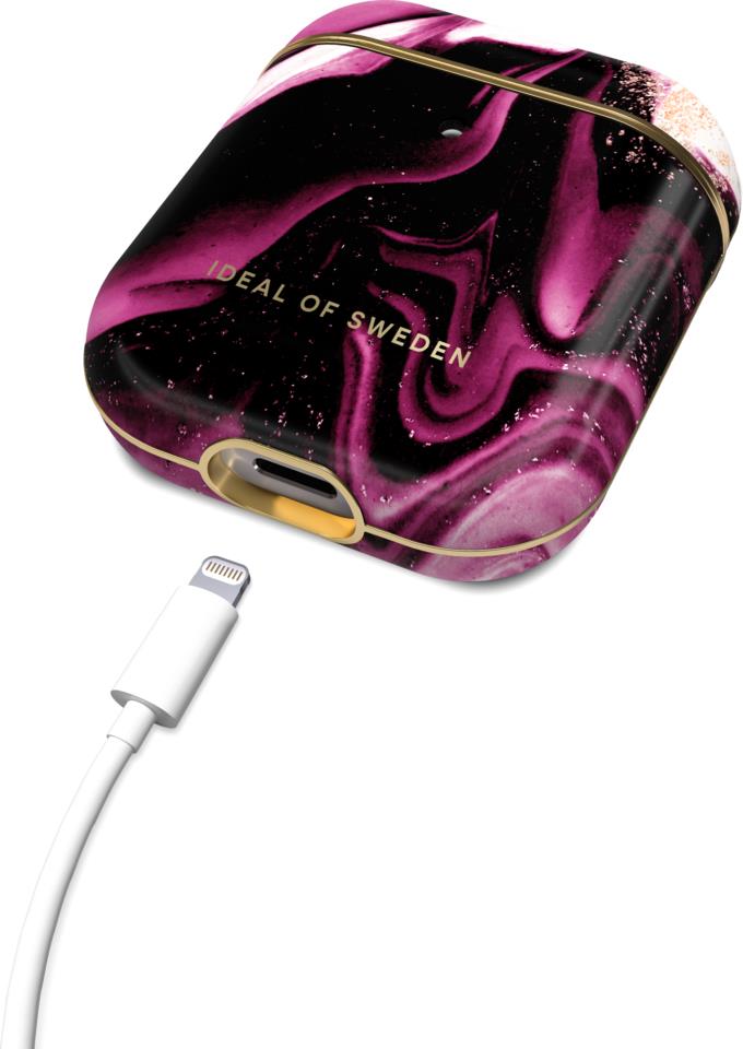 IDEAL OF SWEDEN Fashion AirPods Case Golden Ruby Marble