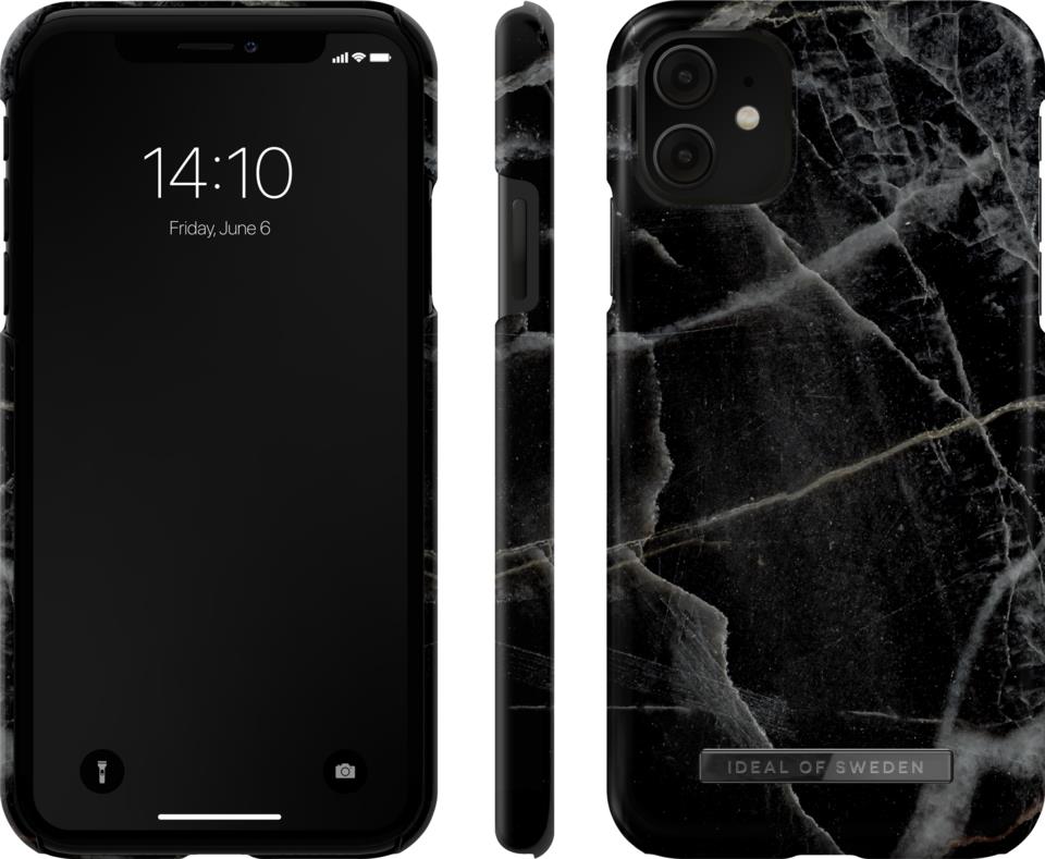 IDEAL OF SWEDEN Fashion Case iPhone 11/XR Black Thunder Marble
