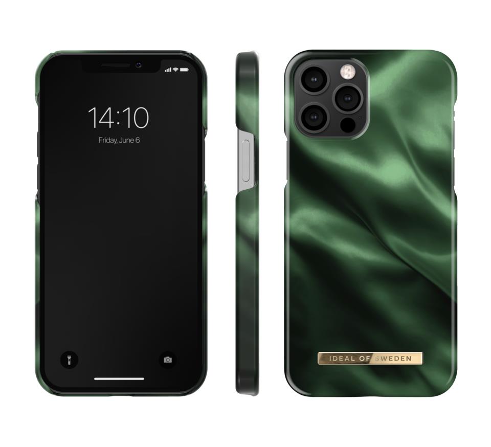 IDEAL OF SWEDEN Fashion Case iPhone 12/12 Pro Emerald Satin