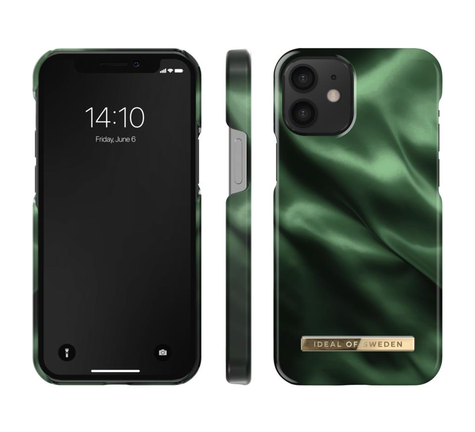 IDEAL OF SWEDEN Fashion Case iPhone 12 Mini Emerald Satin