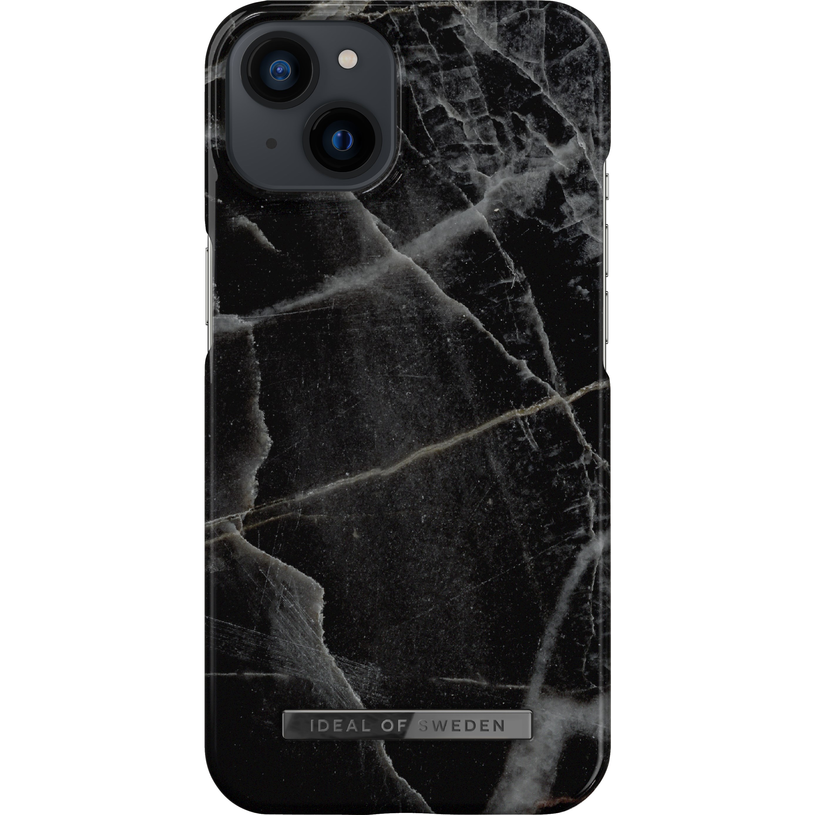 iDeal of Sweden iPhone 13 Fashion Case Black Thunder Marble
