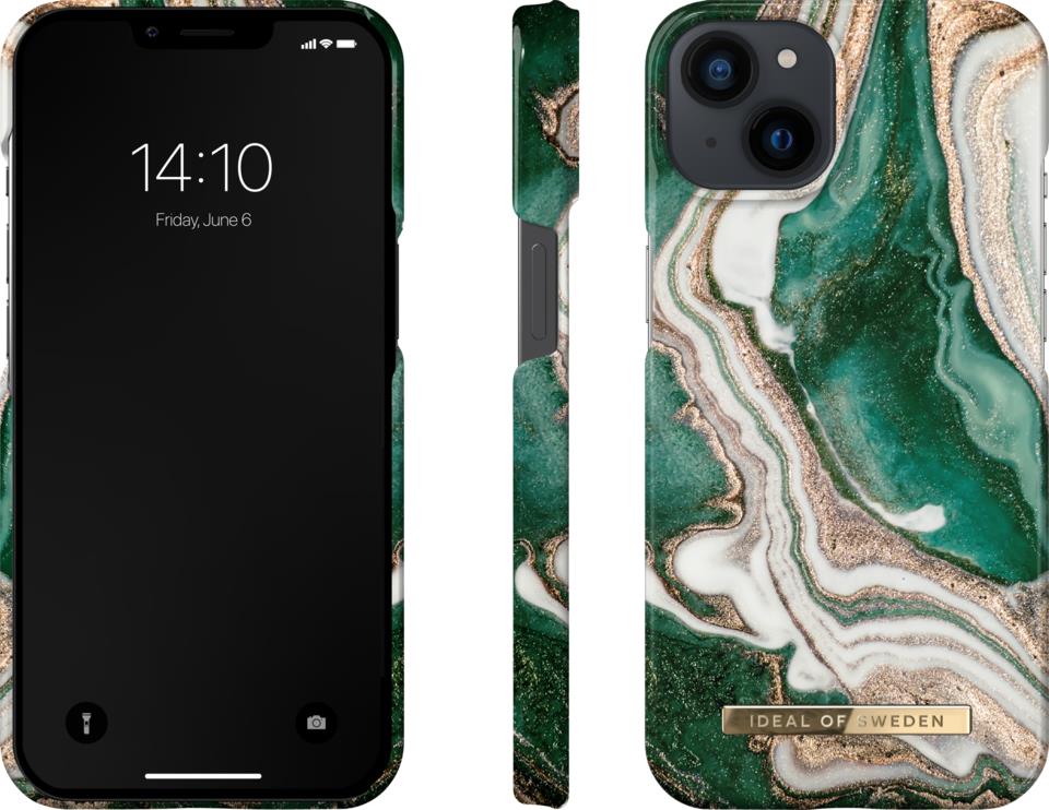 IDEAL OF SWEDEN Fashion Case iPhone 13 Golden Jade Marble