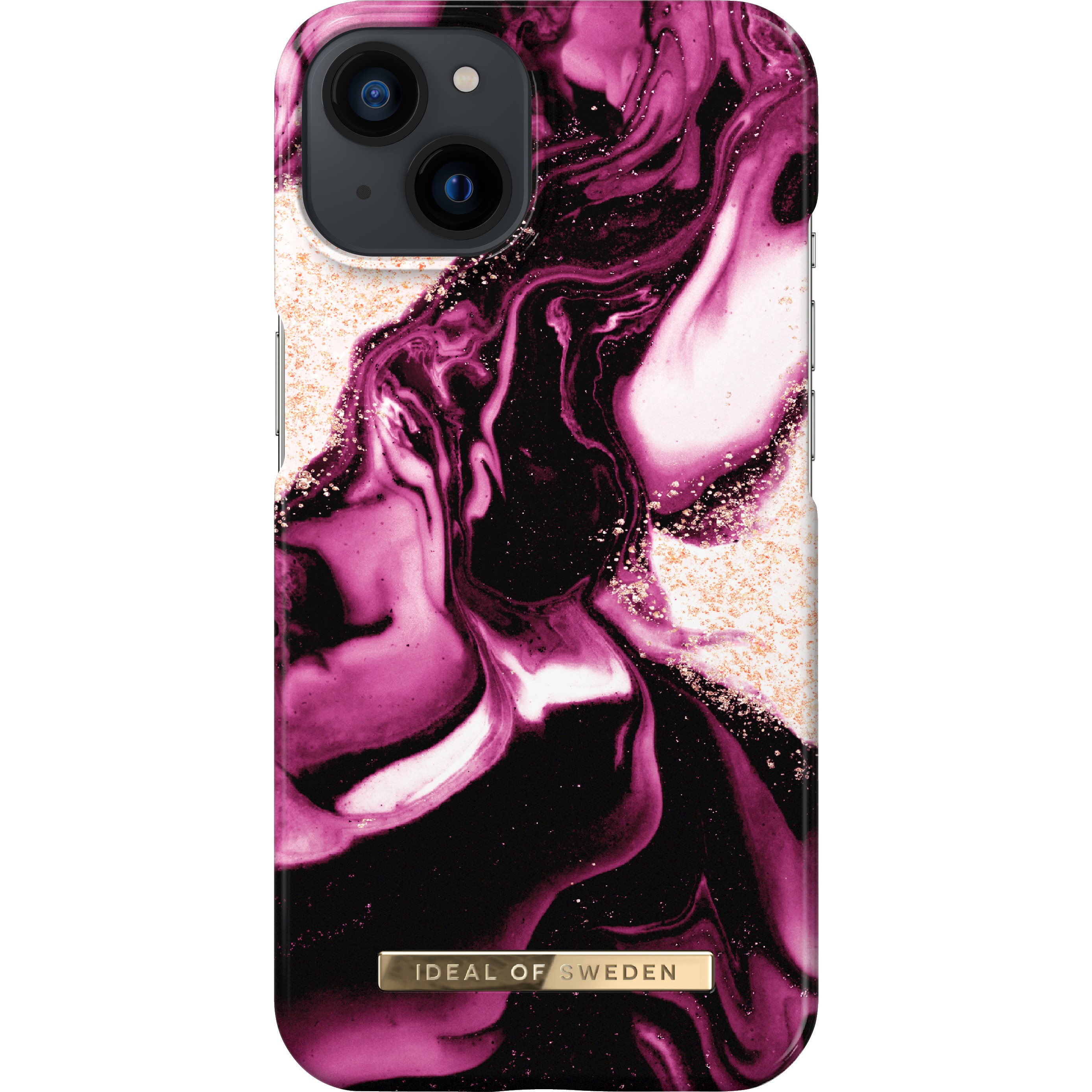 iDeal of Sweden iPhone 13 Fashion Case Golden Ruby Marble