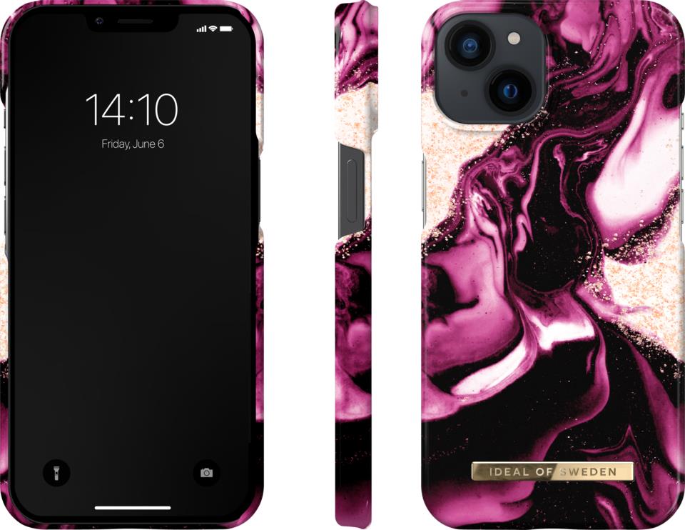 IDEAL OF SWEDEN Fashion Case iPhone 13 Golden Ruby Marble