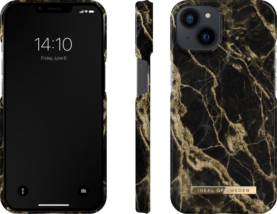 IDEAL OF SWEDEN Fashion Case iPhone 13 Golden Smoke Marble