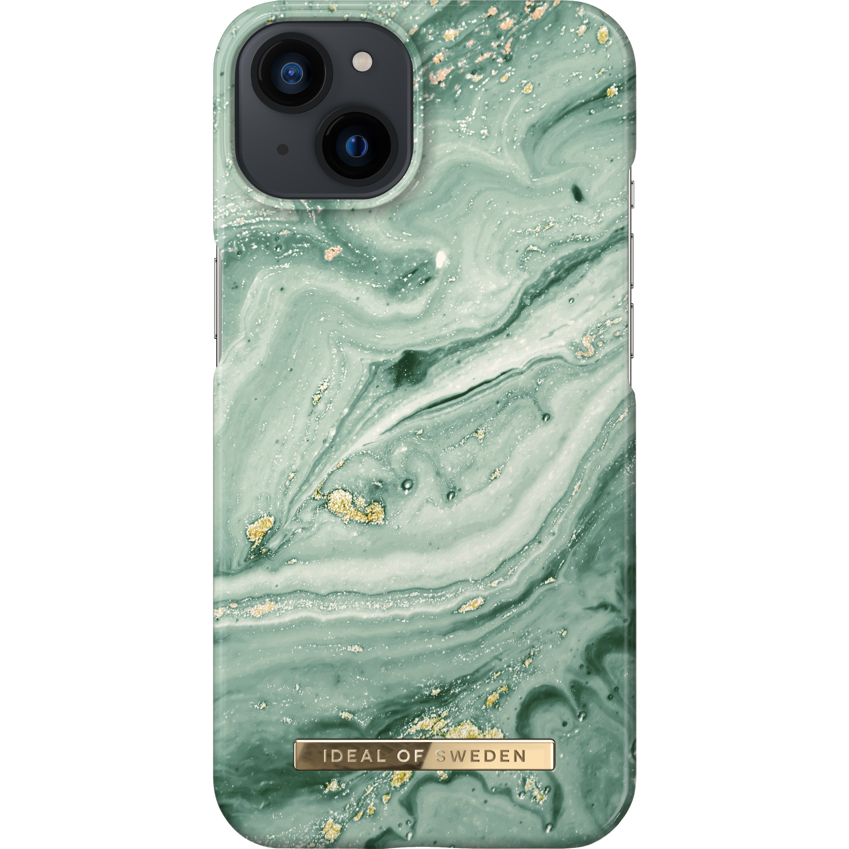 iDeal of Sweden iPhone 13 Fashion Case Mint Swirl Marble