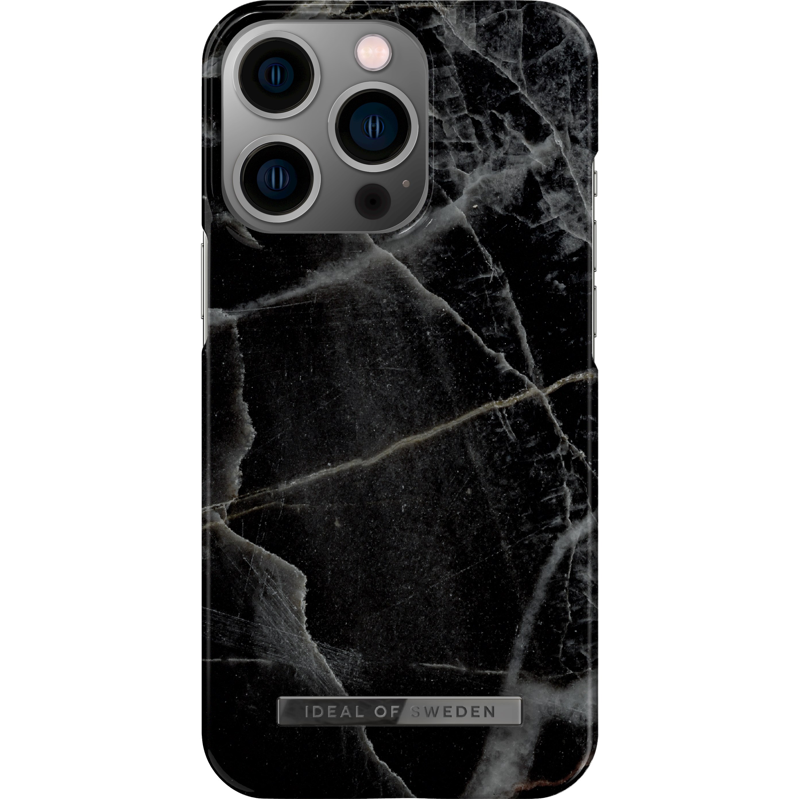 iDeal of Sweden iPhone 13 Pro Fashion Case Black Thunder Marble